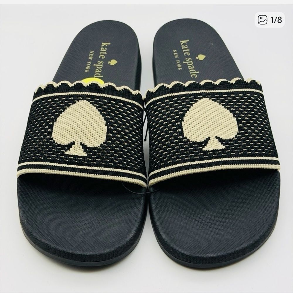 NWT Kate Spade La Jolla Black/Cream Sandals 9B